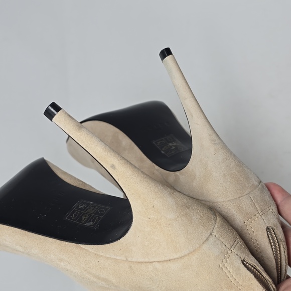 Reiss Ashton Suede Pointed Toe Buckle Stiletto Heeled Boots Women's Size  8 - Picture 6 of 8